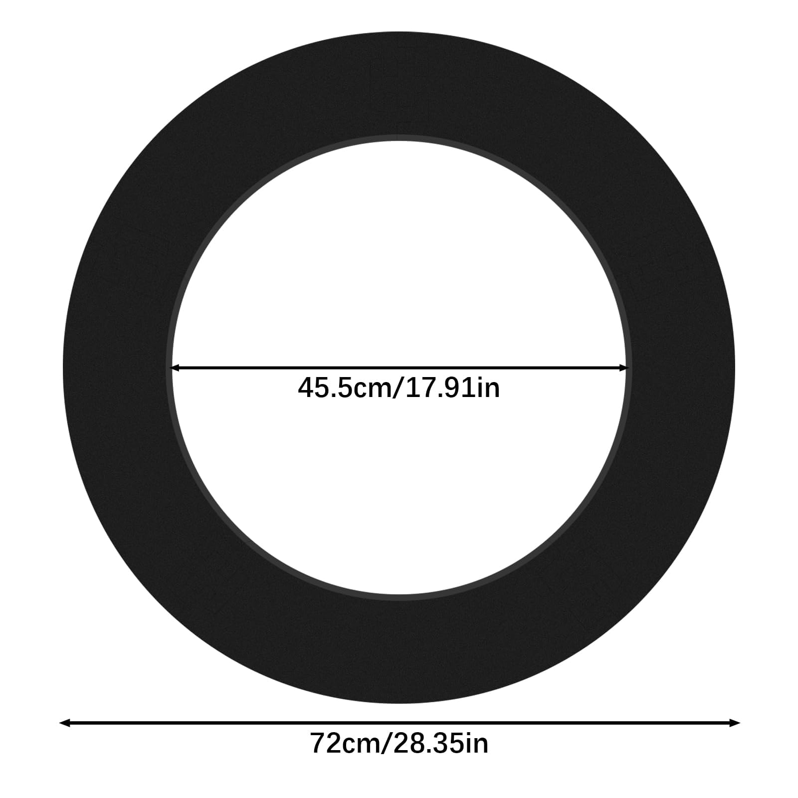 Dartscheibe Schutzring Innerer Kreis 45.5cm Außenring 72cm,5pcs Eva Dartscheibe Umrandung, Dartboard Protective Dartring,Wandschutz Dartscheibe