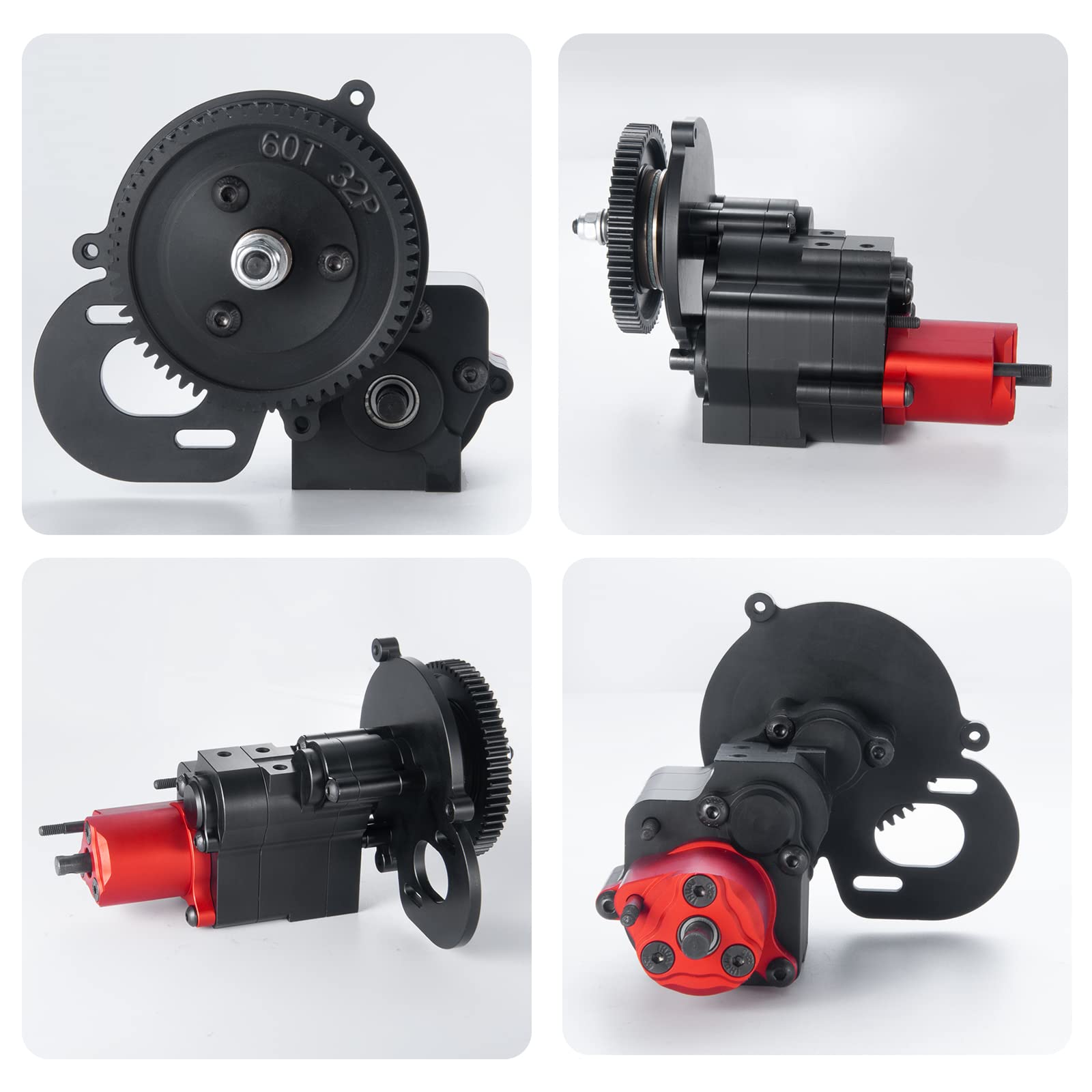 Amazon.com: 2-Speed Aluminum Transmission Case Gearbox with Dig