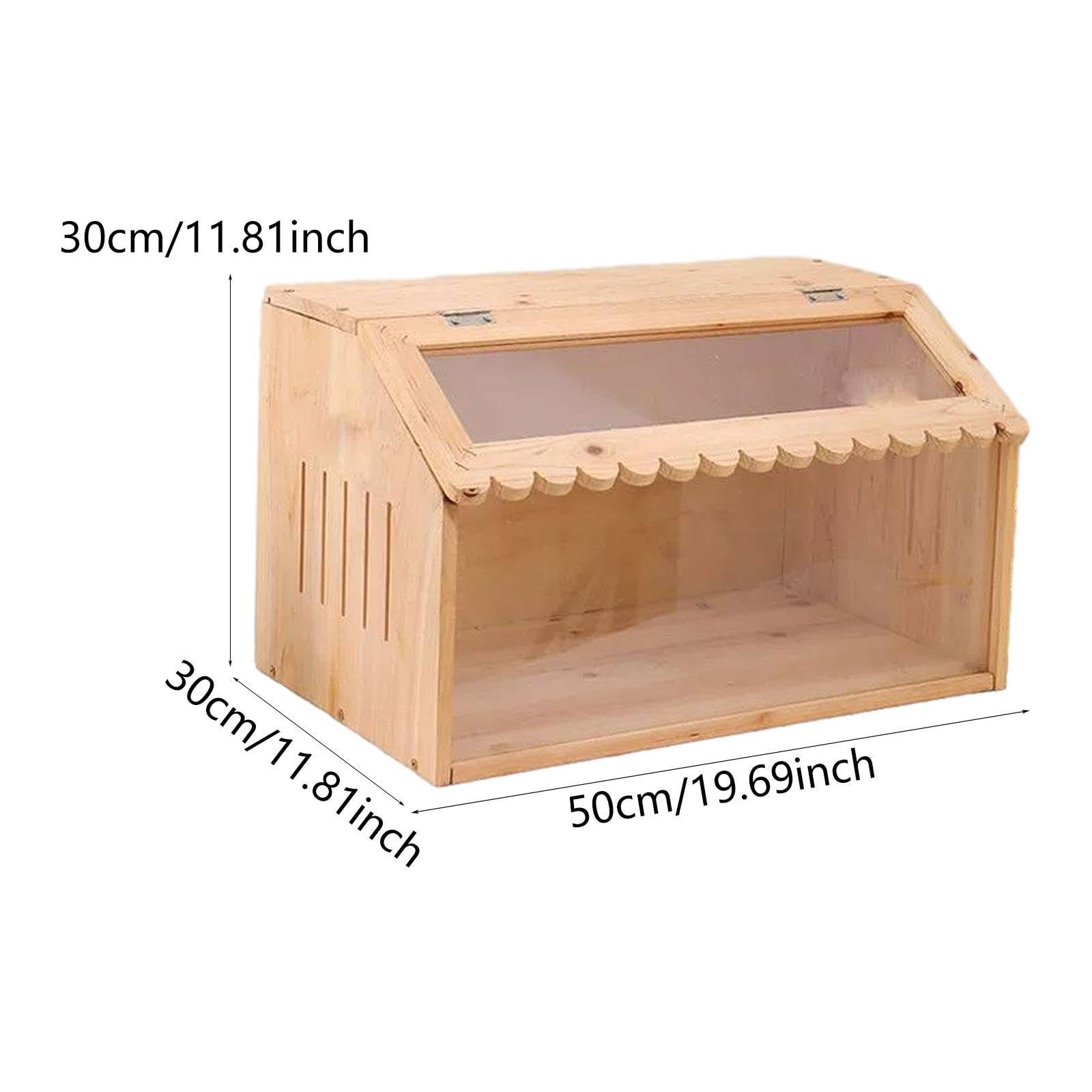 Qianly Caja para Pollos, Gallinero, Hábitat para Animales Pequeños, Resistente de Madera, Jaula para Codornices, Hámsteres, Y, 50x30x30cm