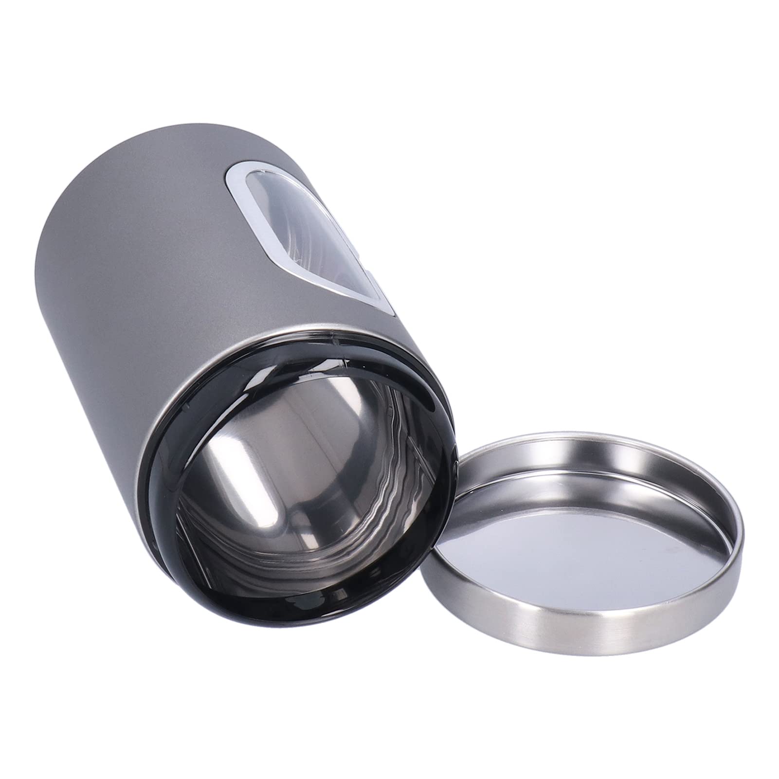 3-teiliges Vorratsglas, Edelstahl-Kanister-Set, Luftdichter, Langlebiger Lebensmittel-Tee-Nuss-Behälter Mit Fenster, Langlebig Und Großes Fassungsvermögen Für Küche, Zucker, Kaffee(Grau)