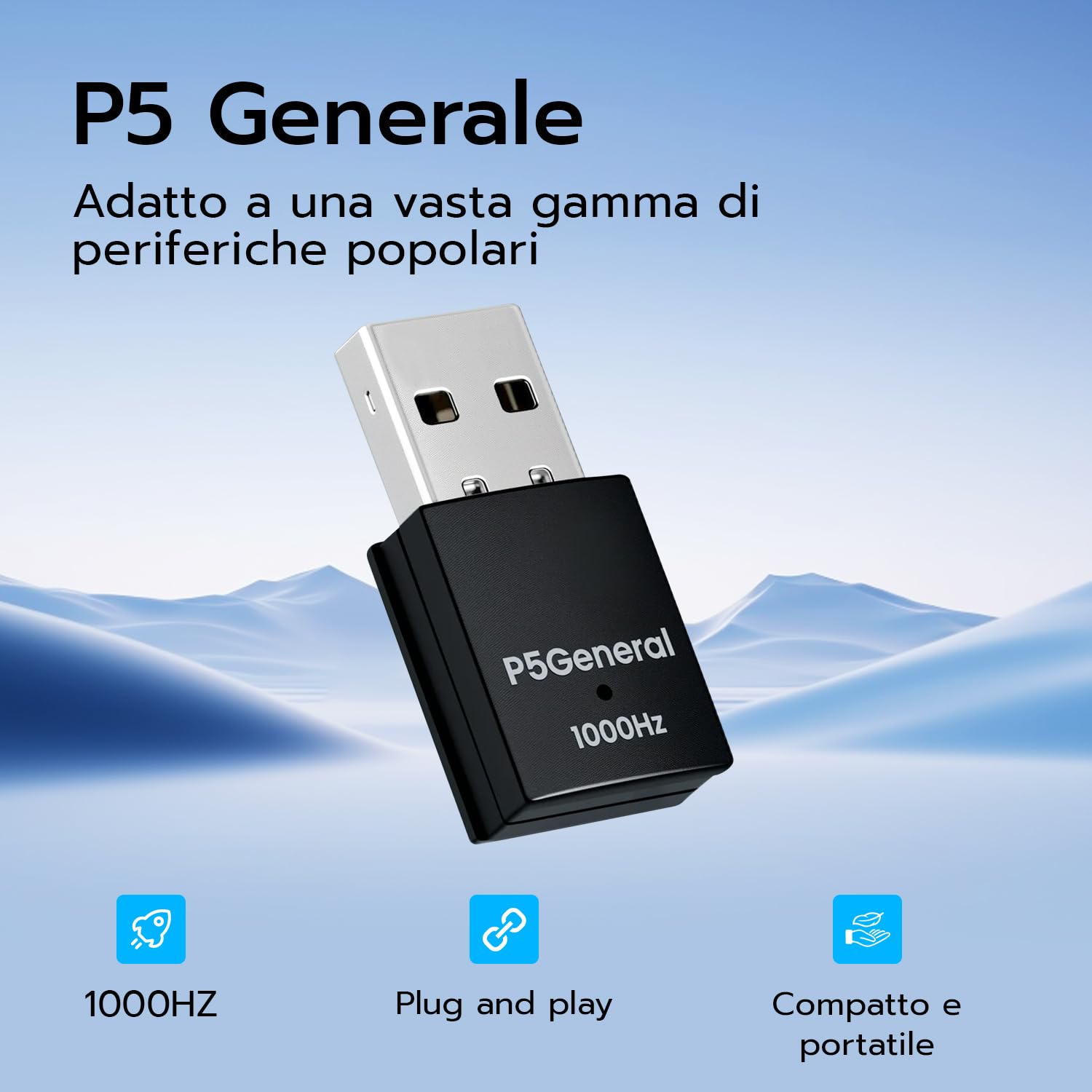 Besavior P5 Adattatore Generale Compatibile con PS5/Slim/PRO Supporta HITBOX, XIM Matrix, ReaSnow S1, Raspberry Pi | Adattatore di Gioco Plug-and-Play 1000Hz per Giochi PS5 – Nero