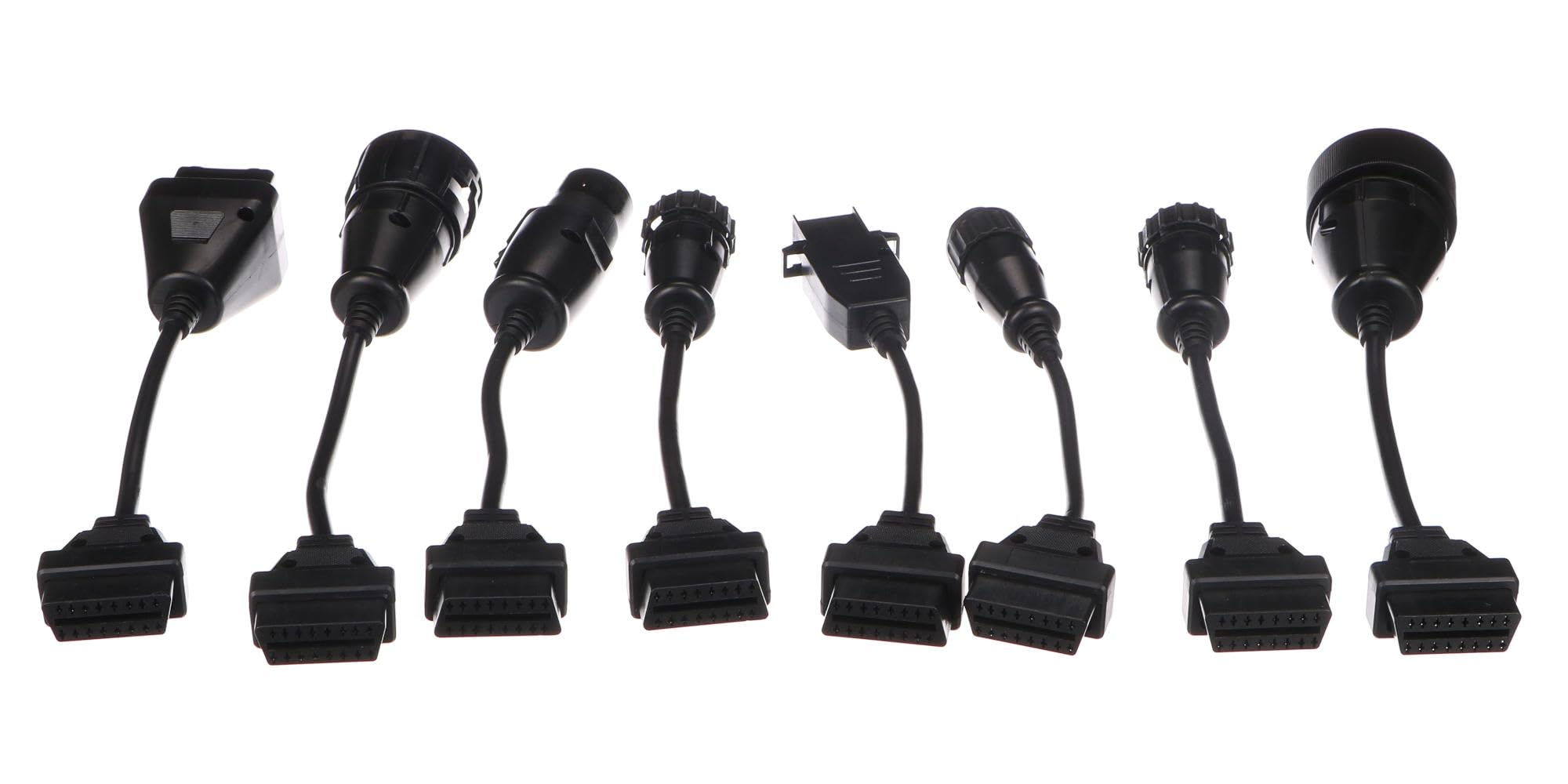Mechanic Cable Set 2 | Adaptador Reductor OBD-II Compatible con Camiones | Kit de Cables de diagnóstico | Compatibilidad con Conectores de 16 Pines | 8 Piezas