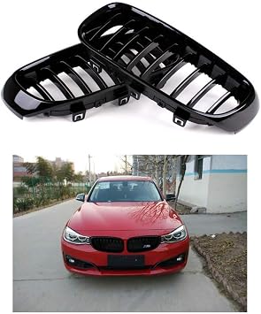 F34 Grille, ABS Front Replacement Kidney Grill for 3 Series GT/F34 Gloss Black