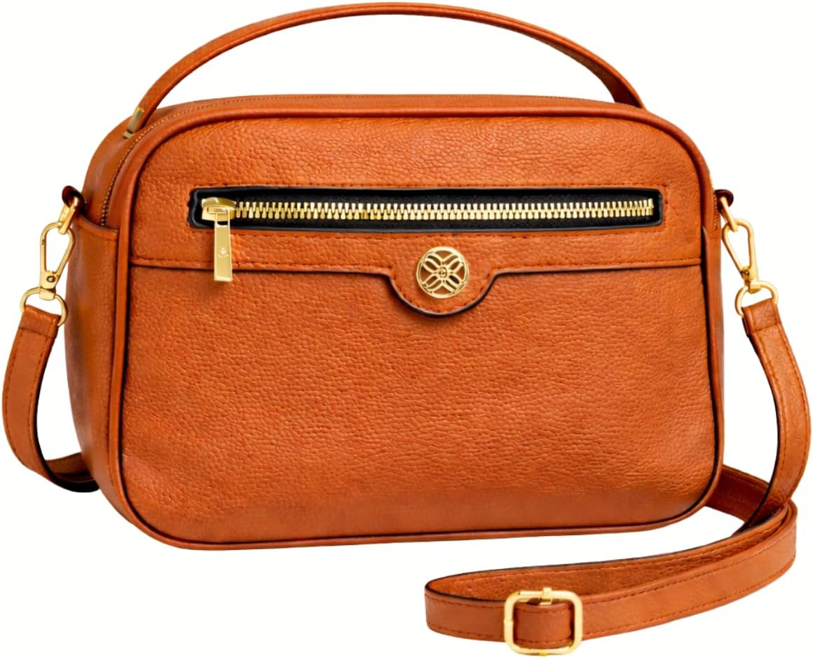 Bolsa Feminina Pequena Baú Tiracolo Transversal Crossbody em Couro Sintético com Alça Ajustável – Bolsa Compacta e Elegante para Trabalho, Passeio e Dia a Dia