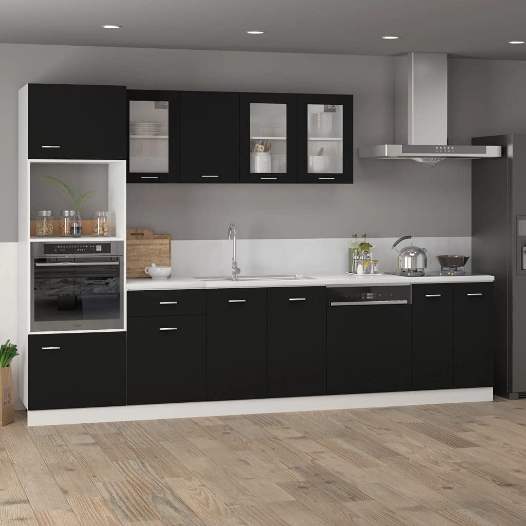 vidaXL Armoire à tiroirs Lyon Noir 40 x 46 x 81,5 cm Bois d'ingénierie