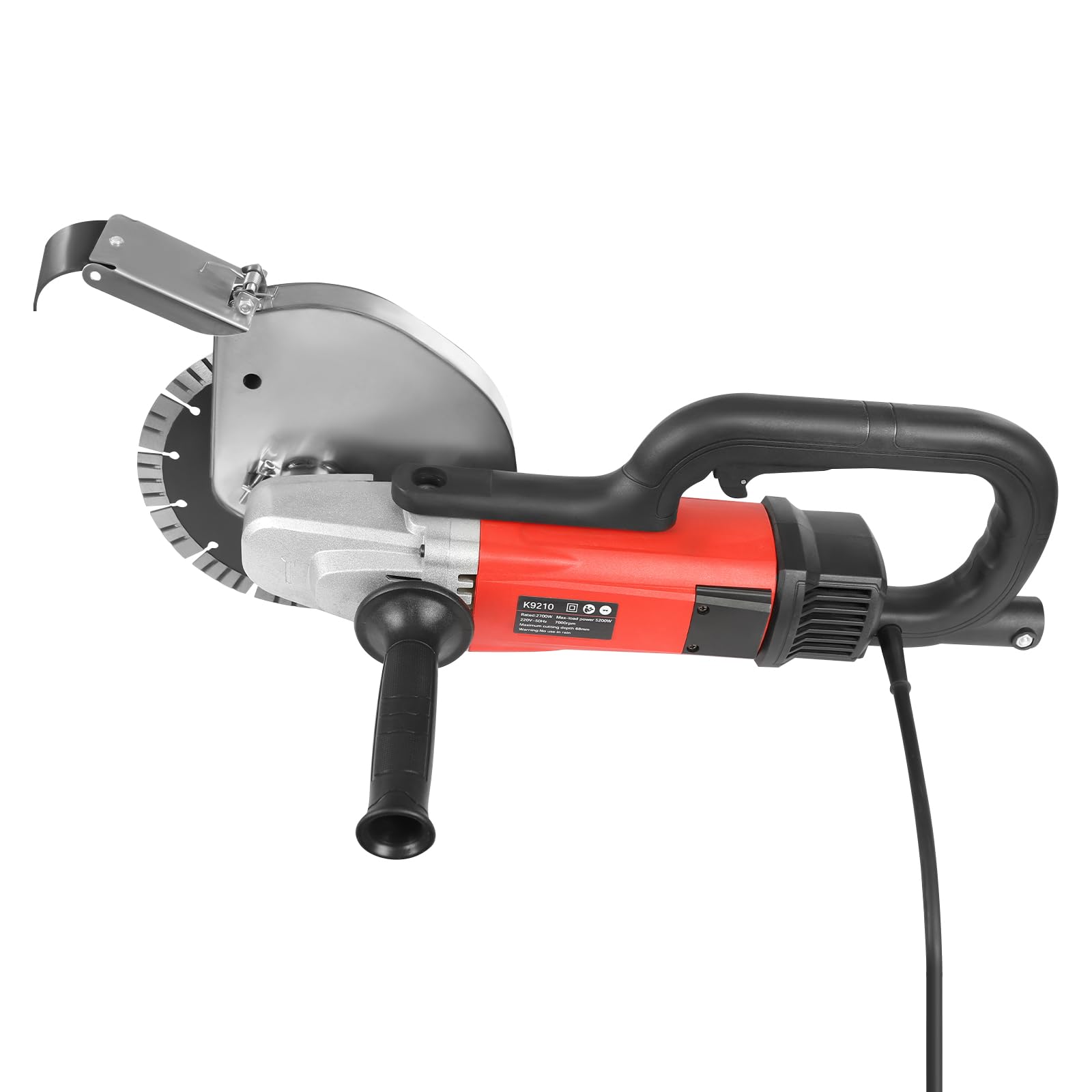 Taglierina elettrica per calcestruzzo, 5200 W, lama da 21 cm, 0-180°, profondità di taglio 6,8 cm