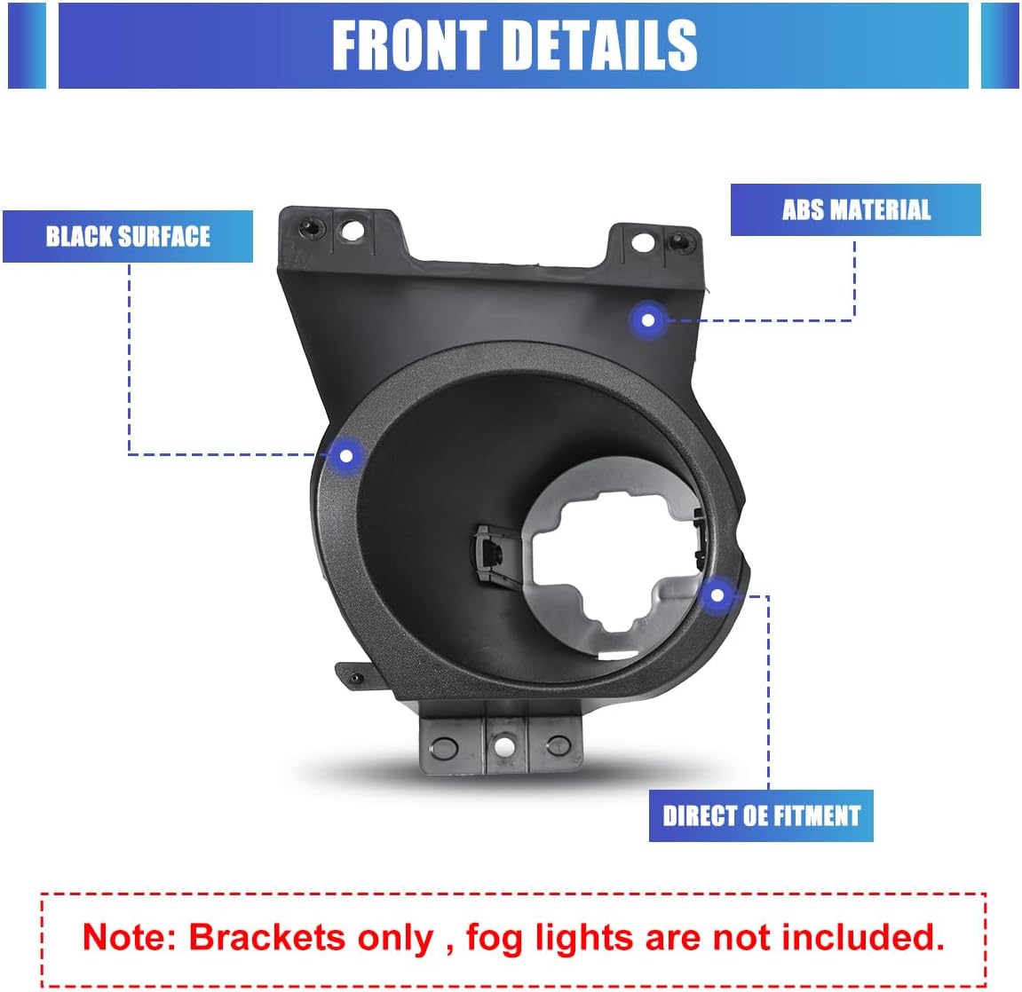 Winjet For 2009-2010 Ford F-150 Fog Light Brackets Fog Lamps Bracket Factory OEM Style Fog Lamps Brackets Driver and Passenger Side Pair Partslink# Replacement for FO2602100 FO2603100