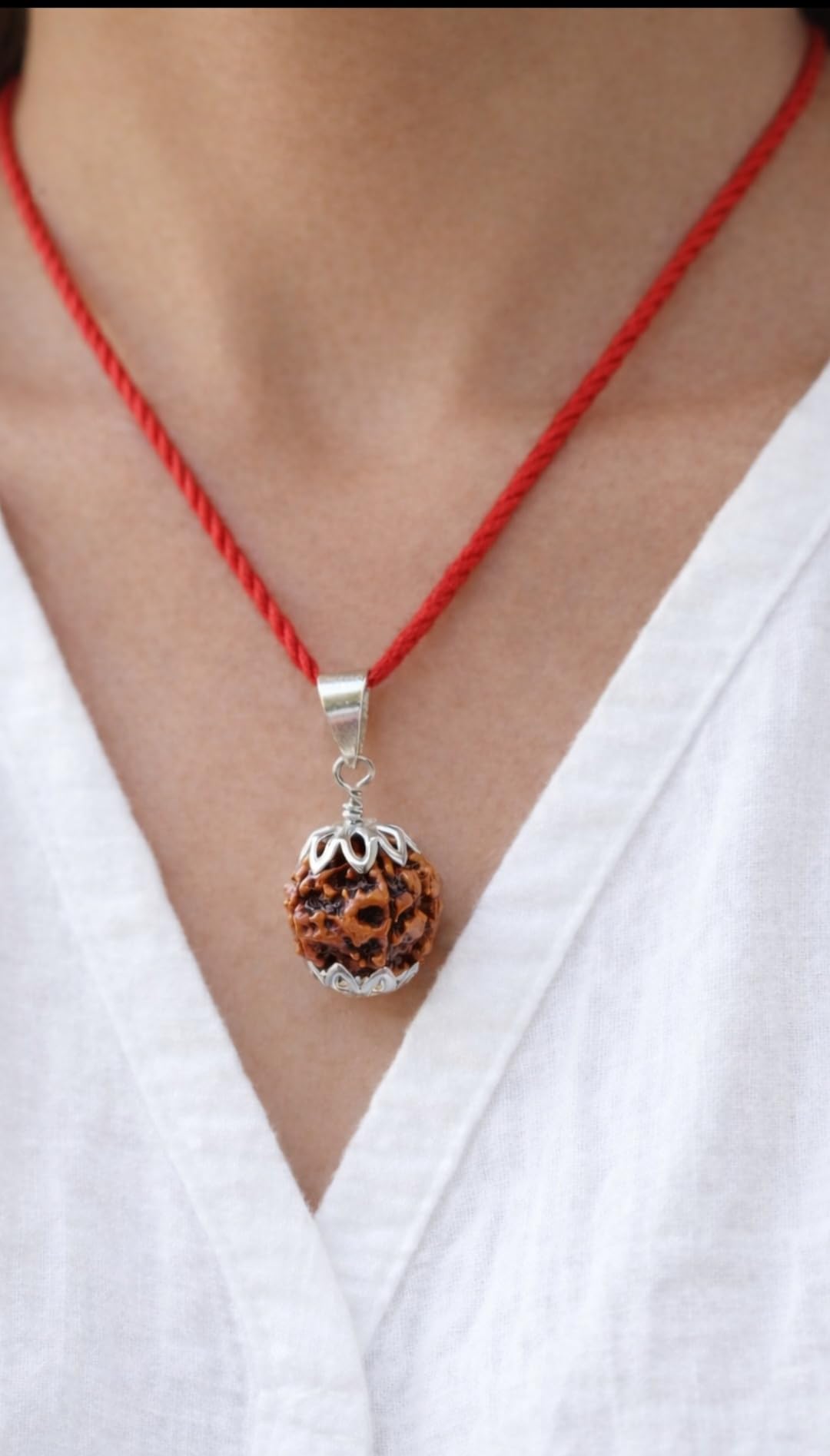 Certified 5 Mukhi Rudraksha Pendant | Original Panchmukhi Bead with Certificate | Natural Nepali Rudraksha for Men & Women | Spiritual Locket With Black Thread-image-6
