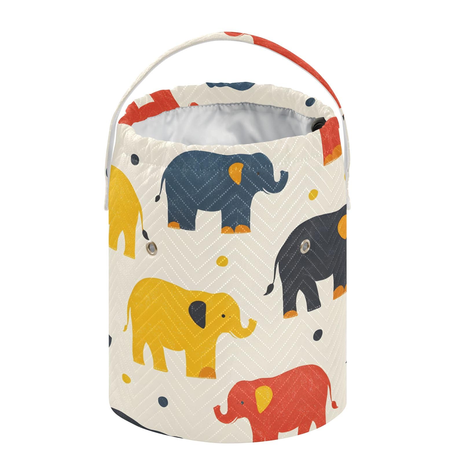 Yarn Storage Bag Small Crochet Bag Knitting Bag Organizer Colorful Elephant Dot Yarn Bags for Crocheting Basket