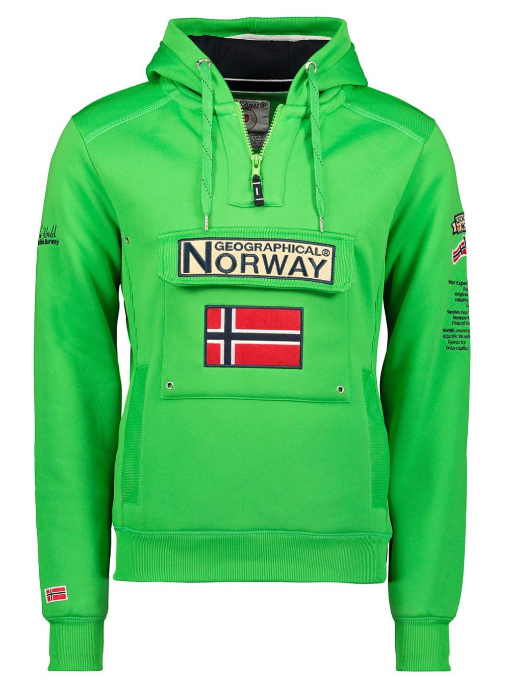 Geographical Norway Men's Green Gymclass Hooded Sweatshirt - XXX-Large