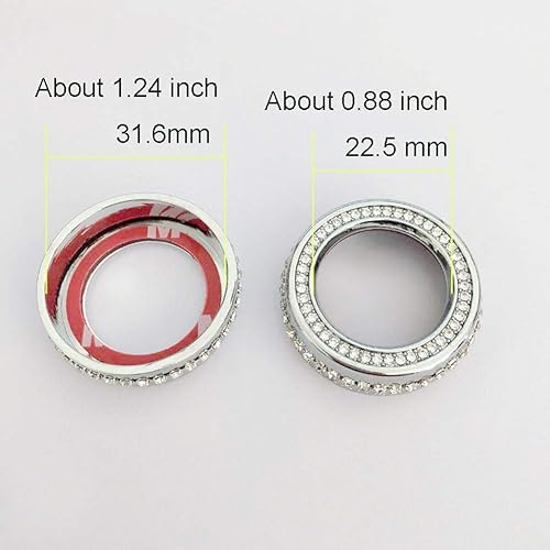 Miniatura 6 de angelguoguo auto Control de Volumen Botón Knob Decoración calcomanía decorativo para tapa apropiado para Mercedes Benz A Class B Clase E Clase GLK