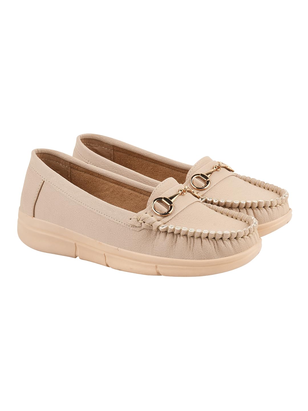 shoetopia Buckle Detailed Casual Loafers for Women & Girls-picture-47