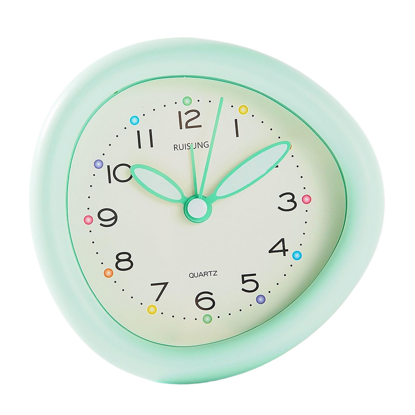 Tsophreniq Light Analog Alarm Clock Quiet None-Ticking Battery Operated Table Clocks Desk Clock for Bedroom Kitchen Decors Portable Travel