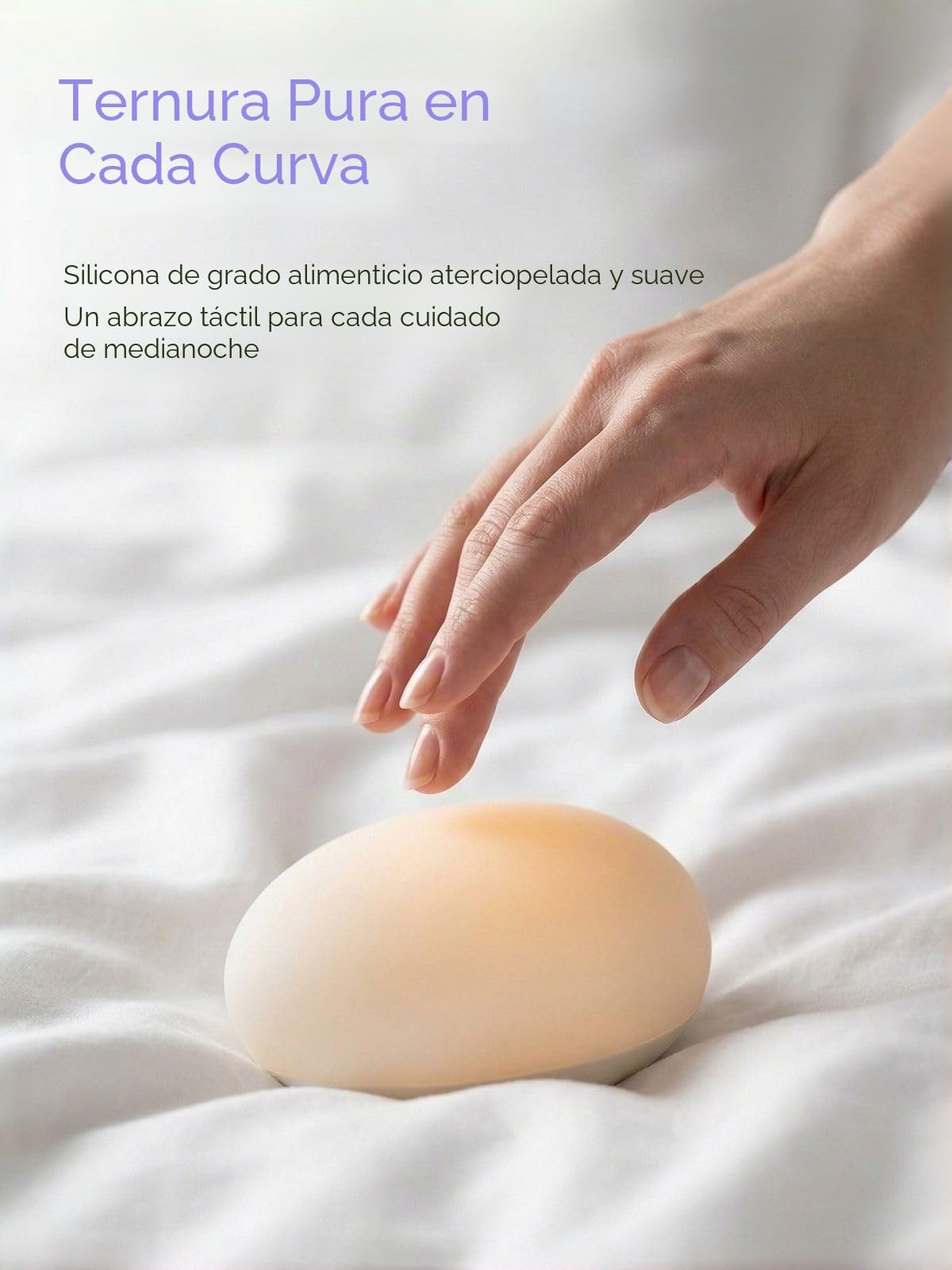 Anico EASZZZ - Luz nocturna para bebé, lámpara de guardería para lactancia, lámpara táctil de silicona sin BPA, cuidado de los ojos, diseño fácil de voltear, atenuación