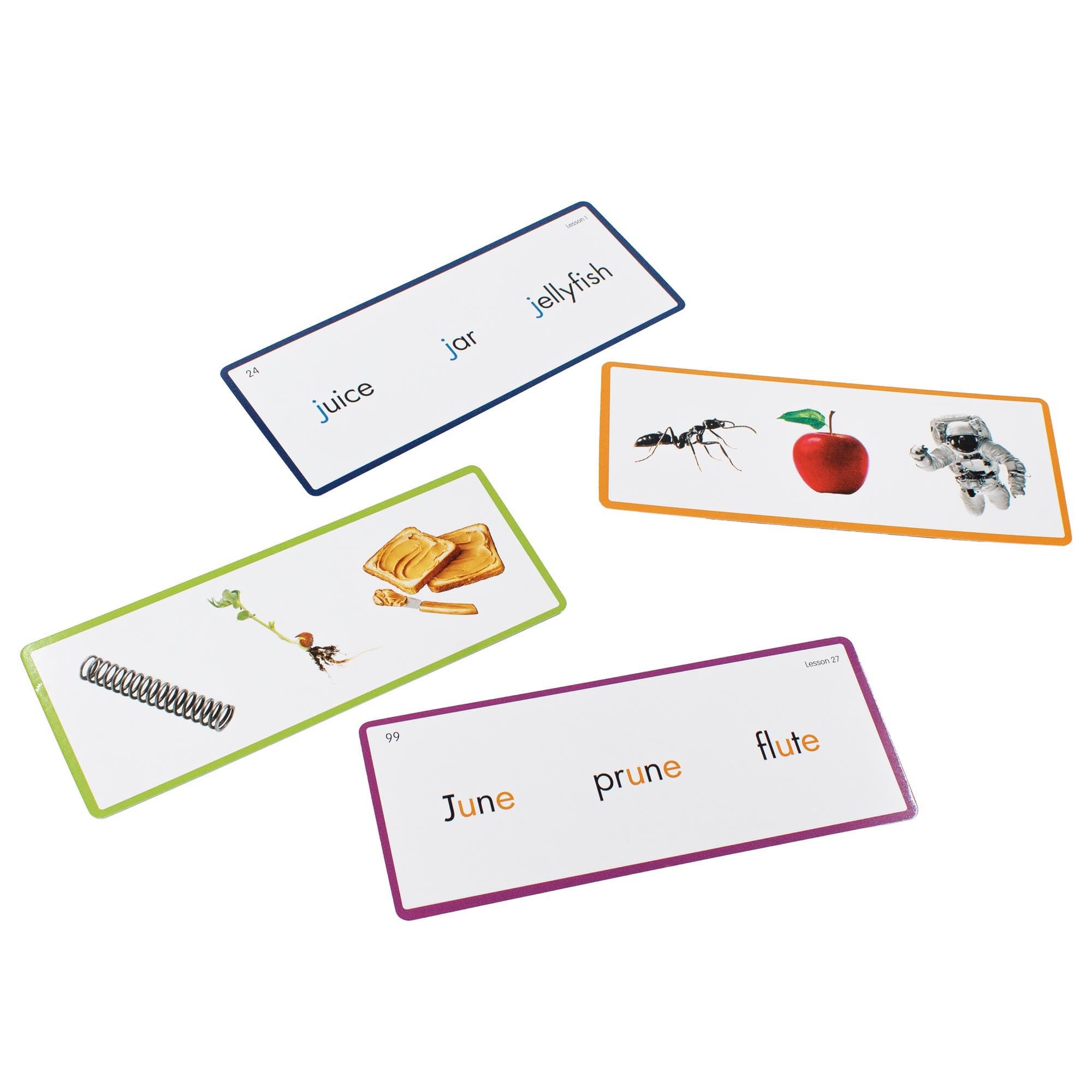 Junior Learning: Rainbow Phonics - Phonemic Awareness Sounds - 101 Word Cards, Flash Cards for Learning Phonemes, Level Based Cards, Kids Ages 4+ - Image 3