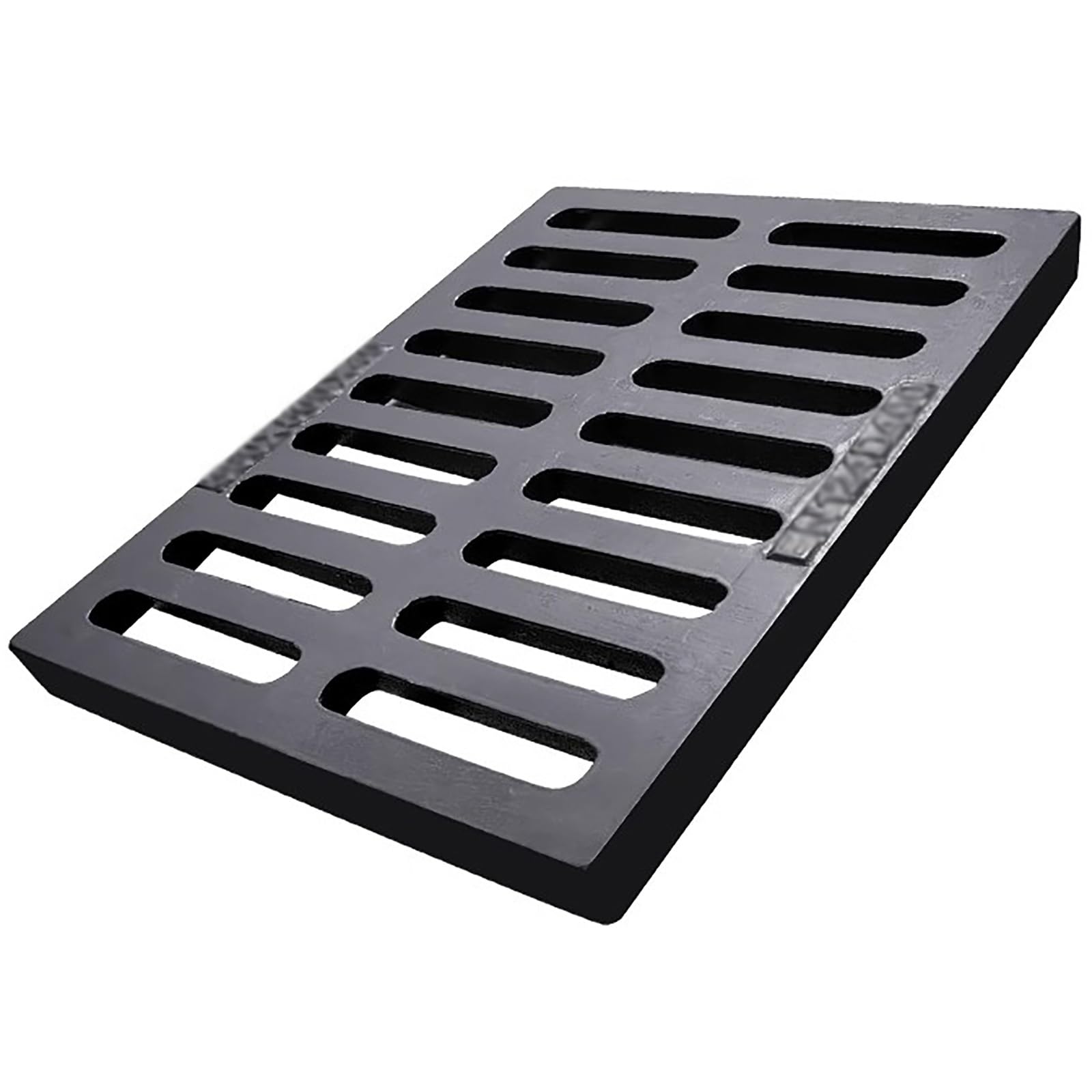 Couvercle d'égout en fonte robuste - Paquet de 2 grilles de drainage de tranchée pour allée
