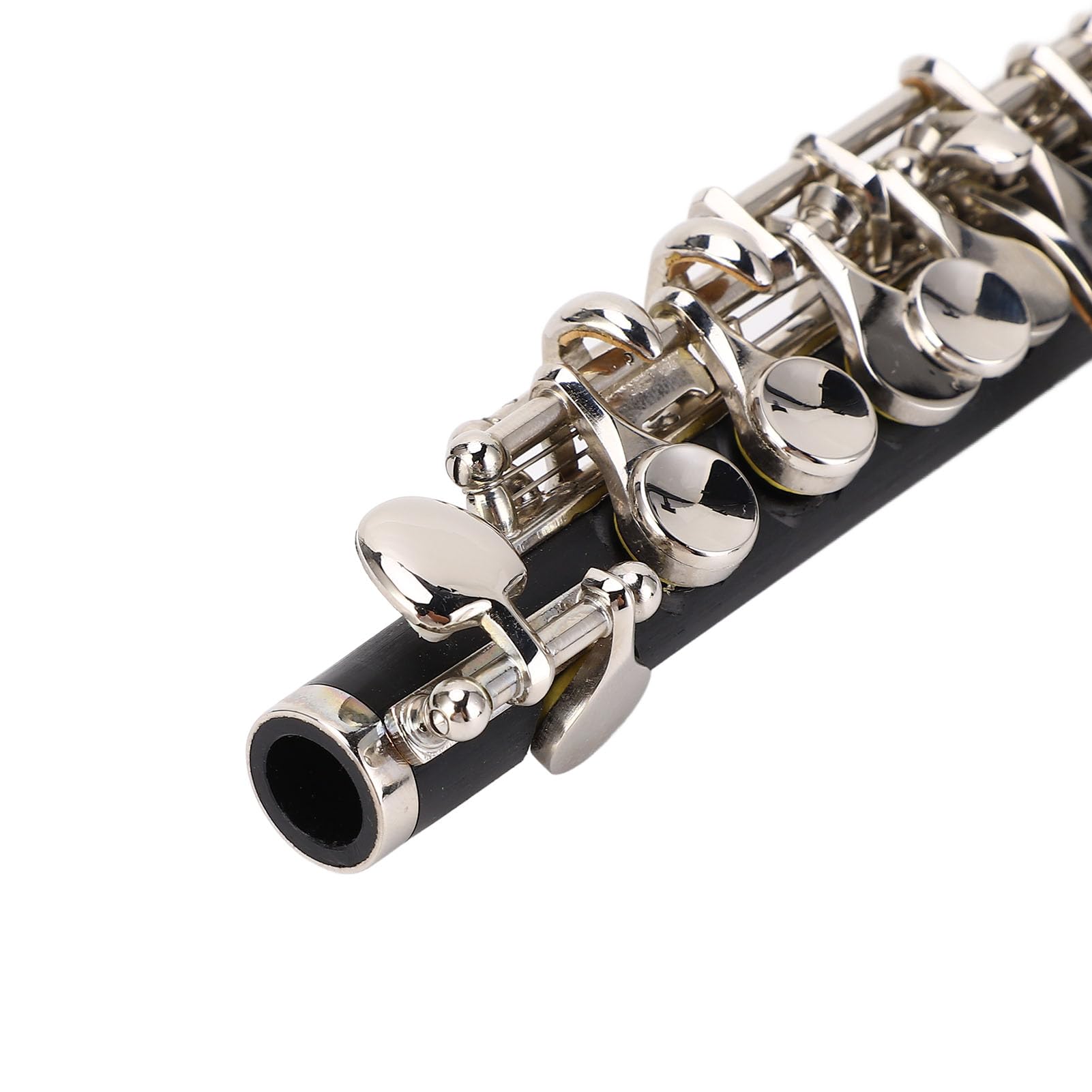 Clé Professionnelle C Piccolo Flûte Facile à Jouer pour les Débutants, Corps en Cuivre Ni, Trous de Soufflage CNC de Précision, Clés Brillantes
