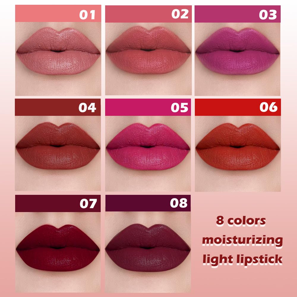 Matte Lipstick Crayon for Women, Peach Nude Lip Stick Pencil 24 Hour Long Lasting Waterproof, Non-Drying Hydrating Formula Lip Gloss Makeup, Vegan & Cruelty-Free, 02 image 3