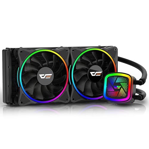 Miniatura 1 de darkFlash Enfriador líquido de CPU AIO enfriador DT360 AIO de 4724in con bomba RGB de doble cámara ventiladores PWM de alto rendimiento radiador 360