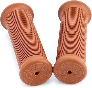 Agarres de Motocicletas, 2 Piezas 22 Mm Universal Vintage Motocicleta Empuñaduras de Manejo la Barra Manejo del del Acelerador Extremos para (Brown #04)
