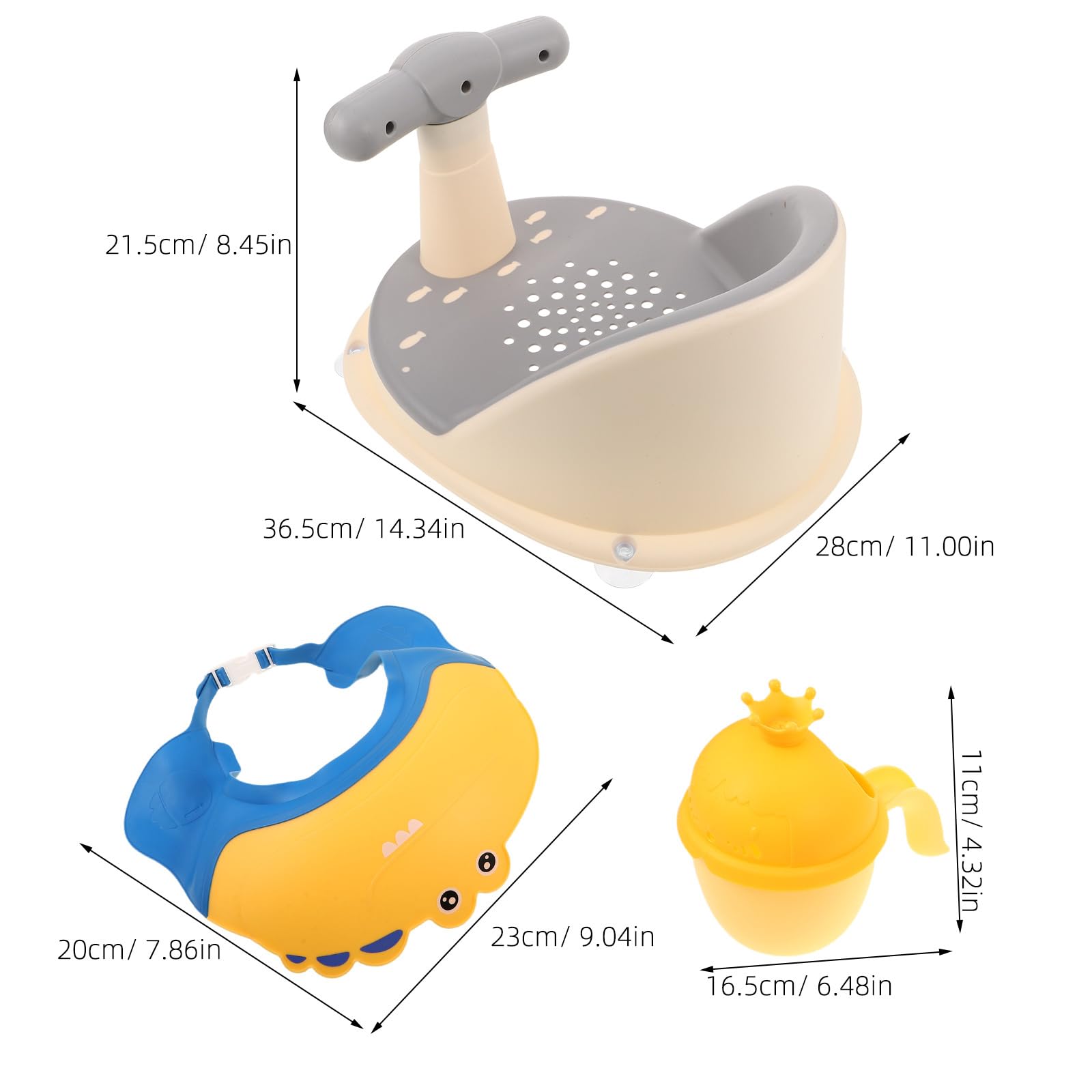 Vaguelly 1 Set Baby-Badesitz: Rutschfester Baby-Badesitz für Neugeborene und Kleinkinder. Verstellbarer Badewannenstuhl für Säuglinge mit erhöhter Designunterstützung zum Aufsitzen