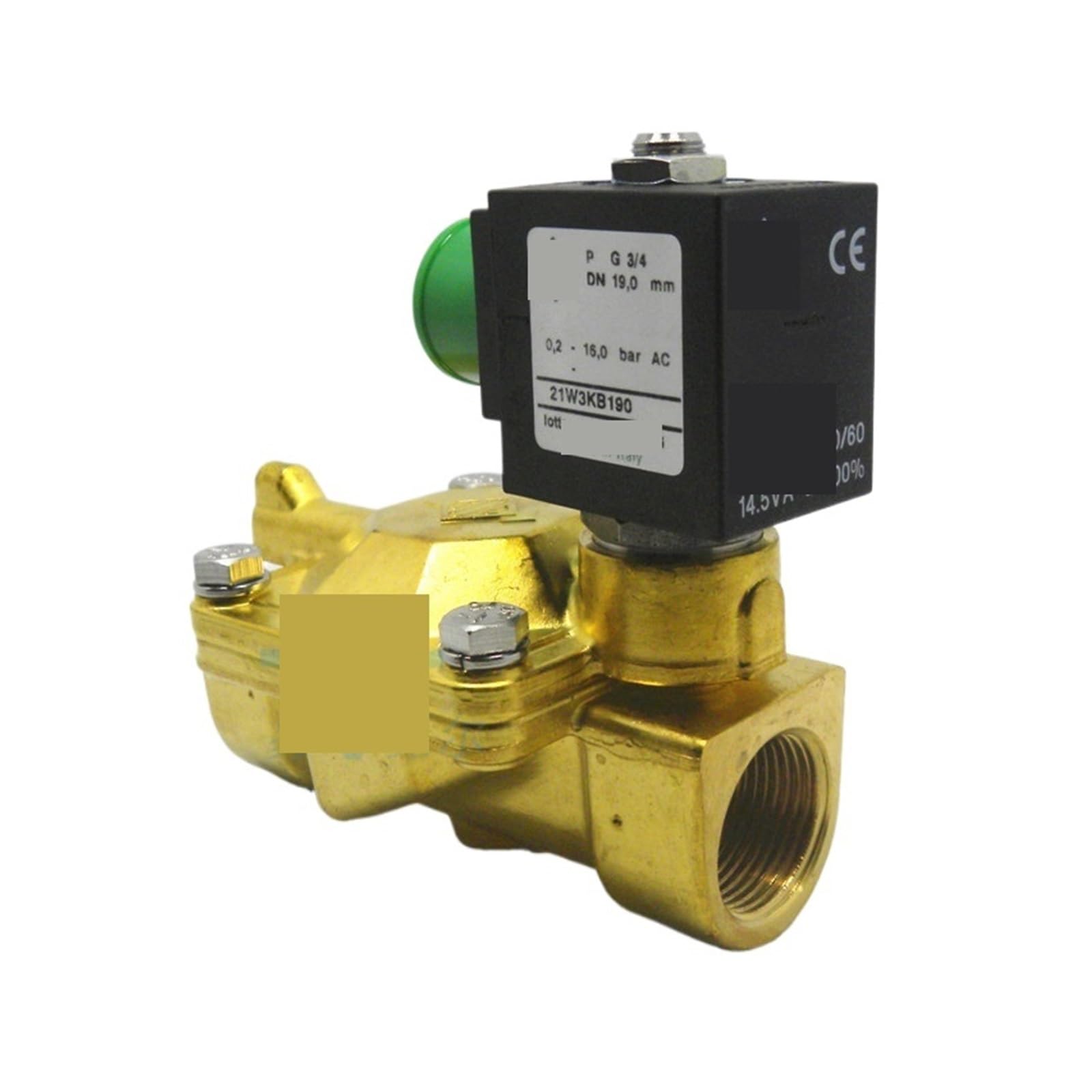 Électrovanne d'eau normalement fermée DN20 21W3KB190 à coupure étanche 8W DC24V