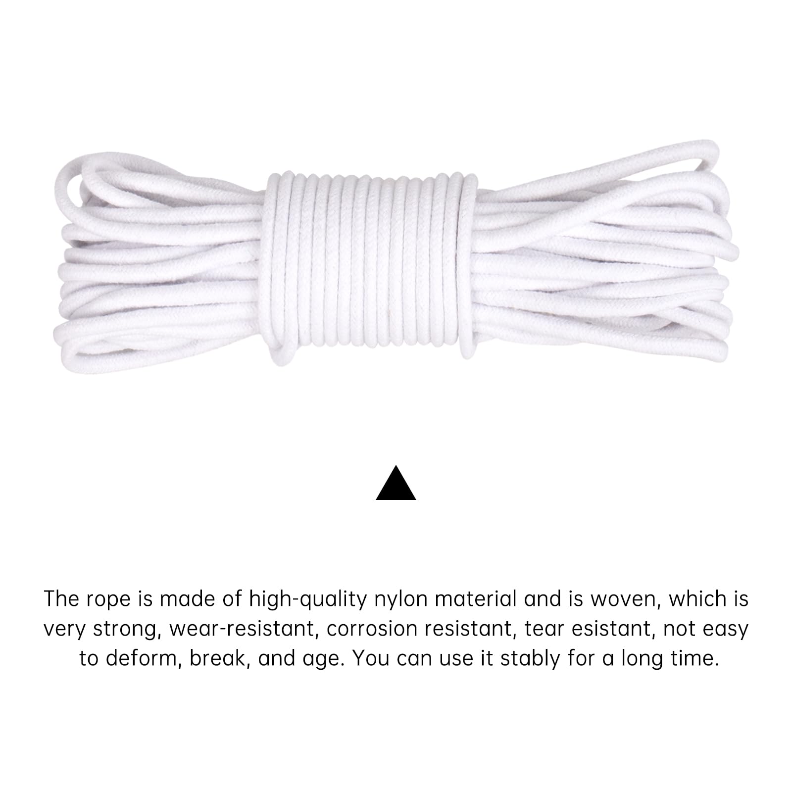 50 PIEDS LIGNE De Drapeau En Nylon Blanc Corde Durable Pour Pièces Mât