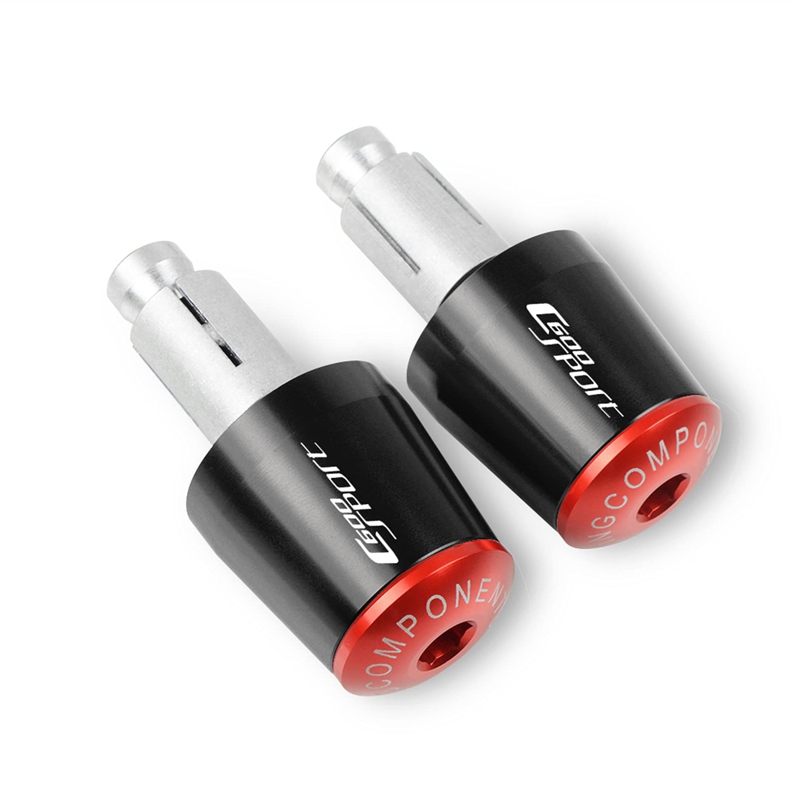Embouts Guidon CNC Aluminium 7/8" 22mm Pour BMW C600 Sport 2011-2015 - Noir Rouge