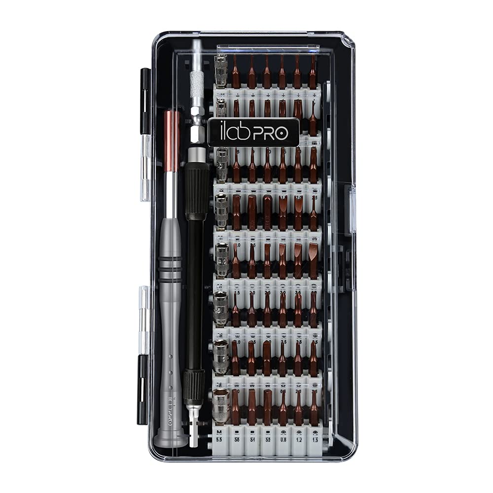 60 Piece Precision Screwdriver Set Toolkit with Magnetic Micro Screwdriver and bits for Phone, Tablet, Laptop, PC, Watch and Glasses Repairs