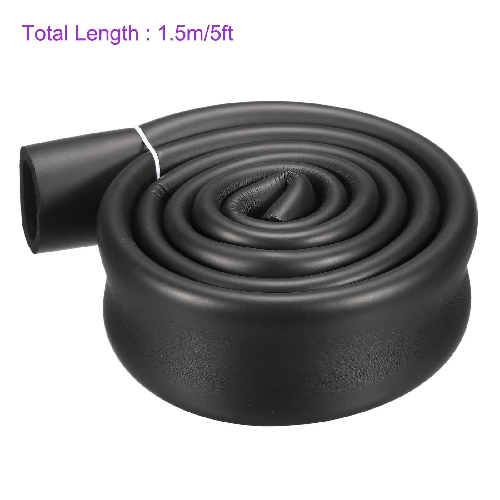 DMiotech 36mm ID x 6mm Thick 5ft Black Foam Grip Wrap Closed Cell Foam Tubing Non-Slip for Utensil Tools Handle Support - Image 4