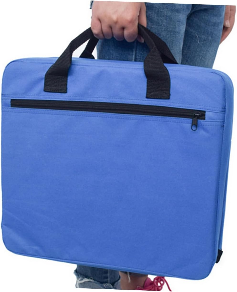 Portable Stadium Seat Cushion with Backrest Thickened Oxford Cloth and Pearl Cotton Padding Lightweight Outdoor Chair Cushion for Camping and Sports Events Small and Blue Seat Pad