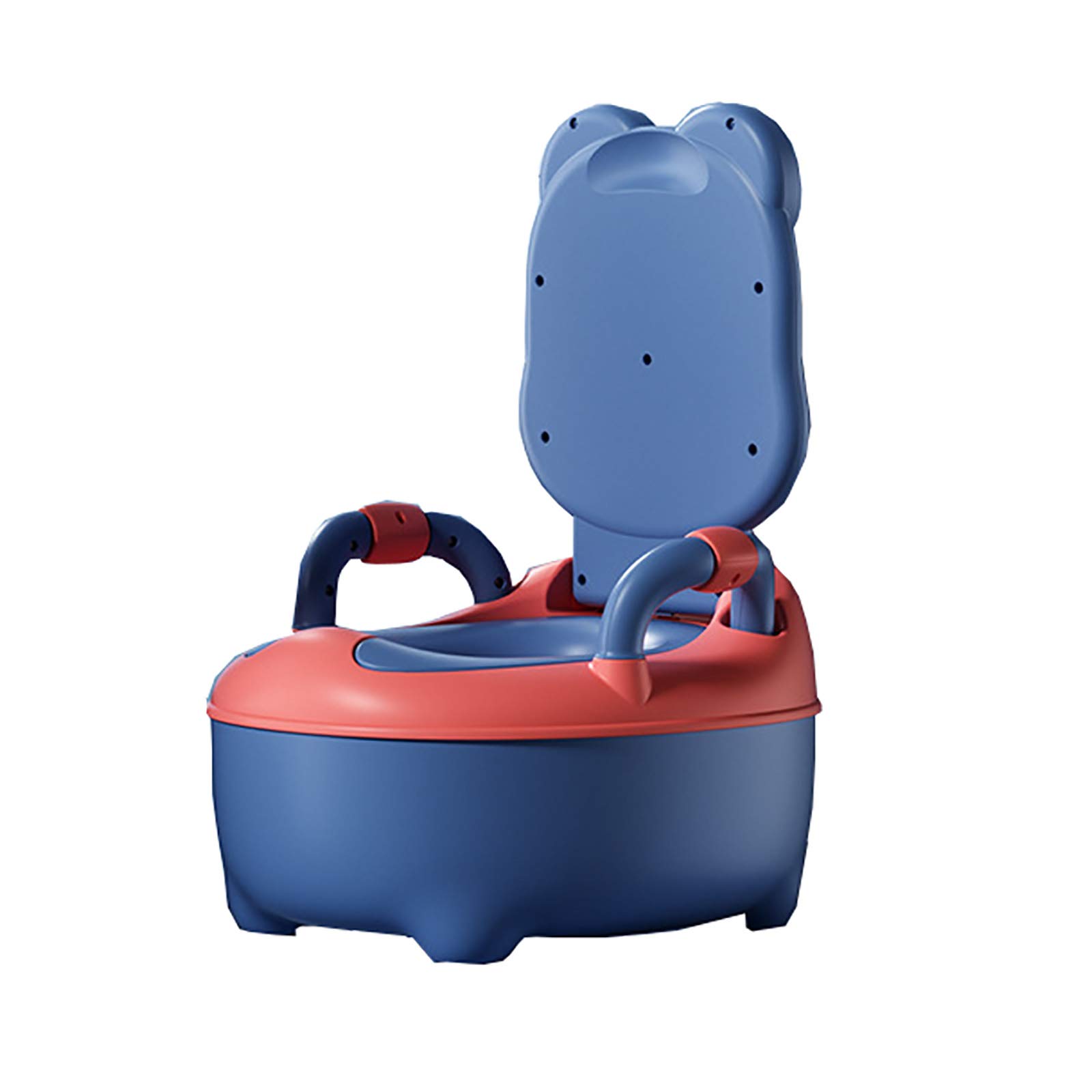 Sedile da addestramento per WC per Bambini, Schienale Alto e Design di Protezione dalla Cresta Vasino Portatile, Design a Prova di Schizzi di urina, Perfetto per i Bambini Piccoli,Blu