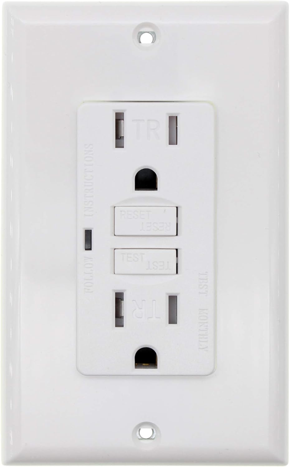Royal Pacific 9242-15WH Tamper Resistant GFCI Receptacle, 15A, 125V, White, (10-Pack)
