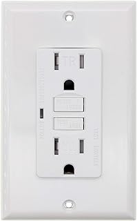 Royal Pacific 9242-15WH Tamper Resistant GFCI Receptacle, 15A, 125V, White, (10-Pack)