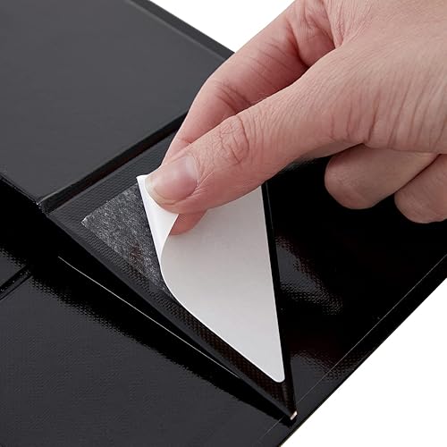 Vista 7 de Stockroom Plus Cajas de regalo con tapas, 9.5 x 9.5 x 3.5 pulgadas, paquete de 6 unidades, color negro brillante, cierre magnético y fundas