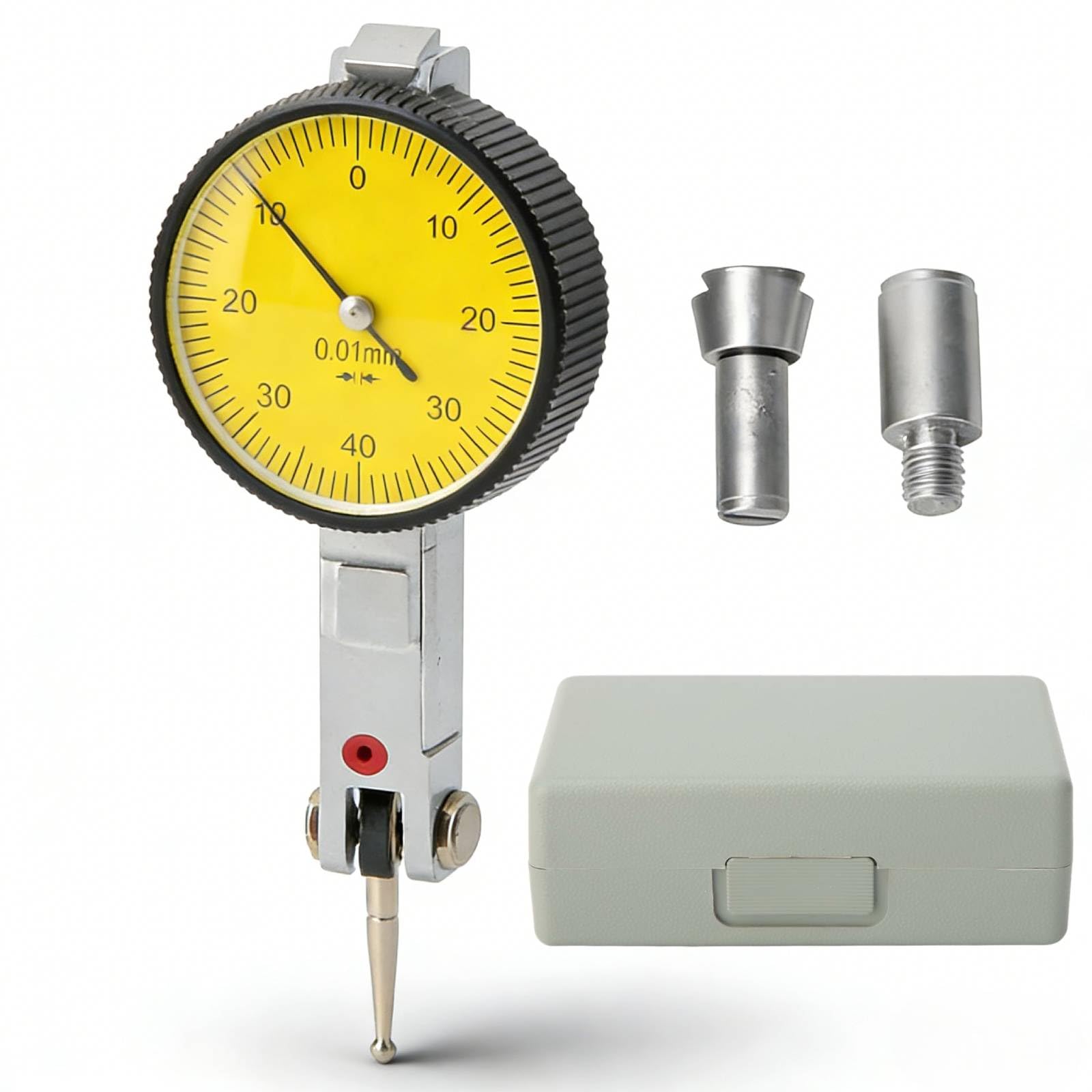 Messuhr 0-0,8 mm, Messuhr Schwalbenschwanzschienen 0,01 mm Zifferblatt, Präzisions Mechanische Messuhrs Industrielle DTI-Messgerät, für die Inspektion der Mechanischen Verarbeitung