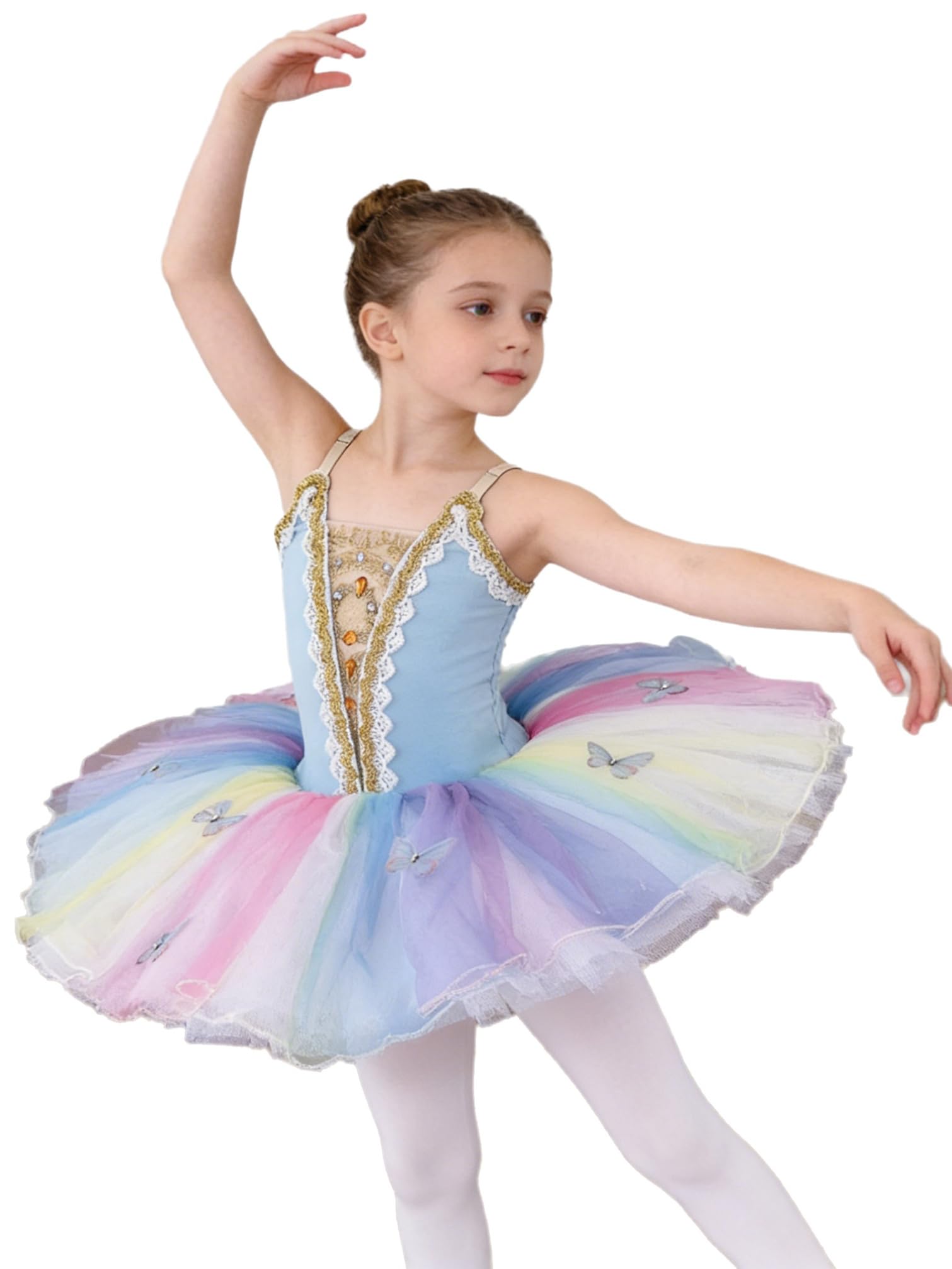 YiZYiF Maillot de Danza Ballet Niñas Leotardo Gimnasia Vestido Tutu de Ballet Bailarina Body Clásico de Patinaje Artístico Competición