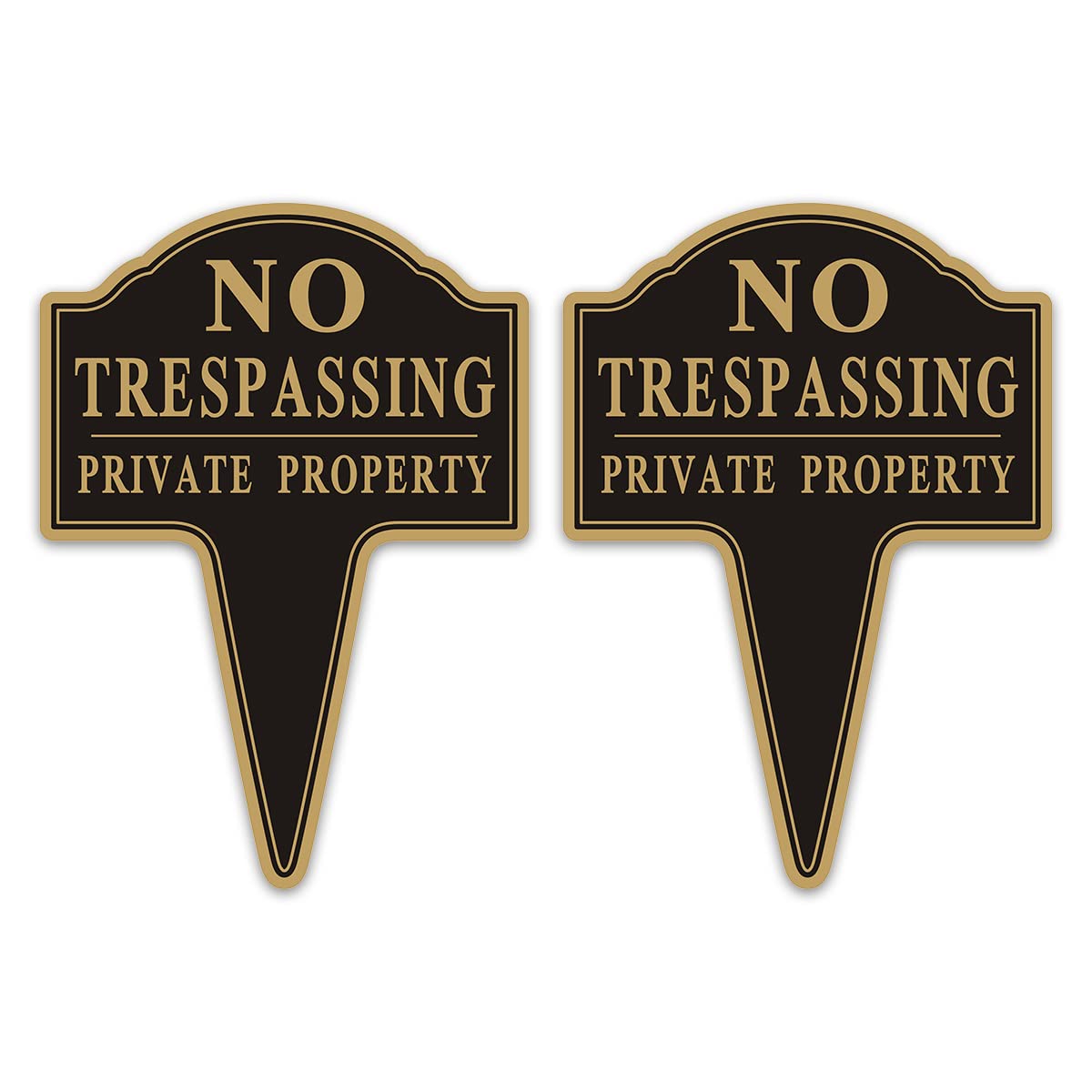 2-Pack Private Property No trespassing with Stake 10"x14" Aluminum Sign-picture-17