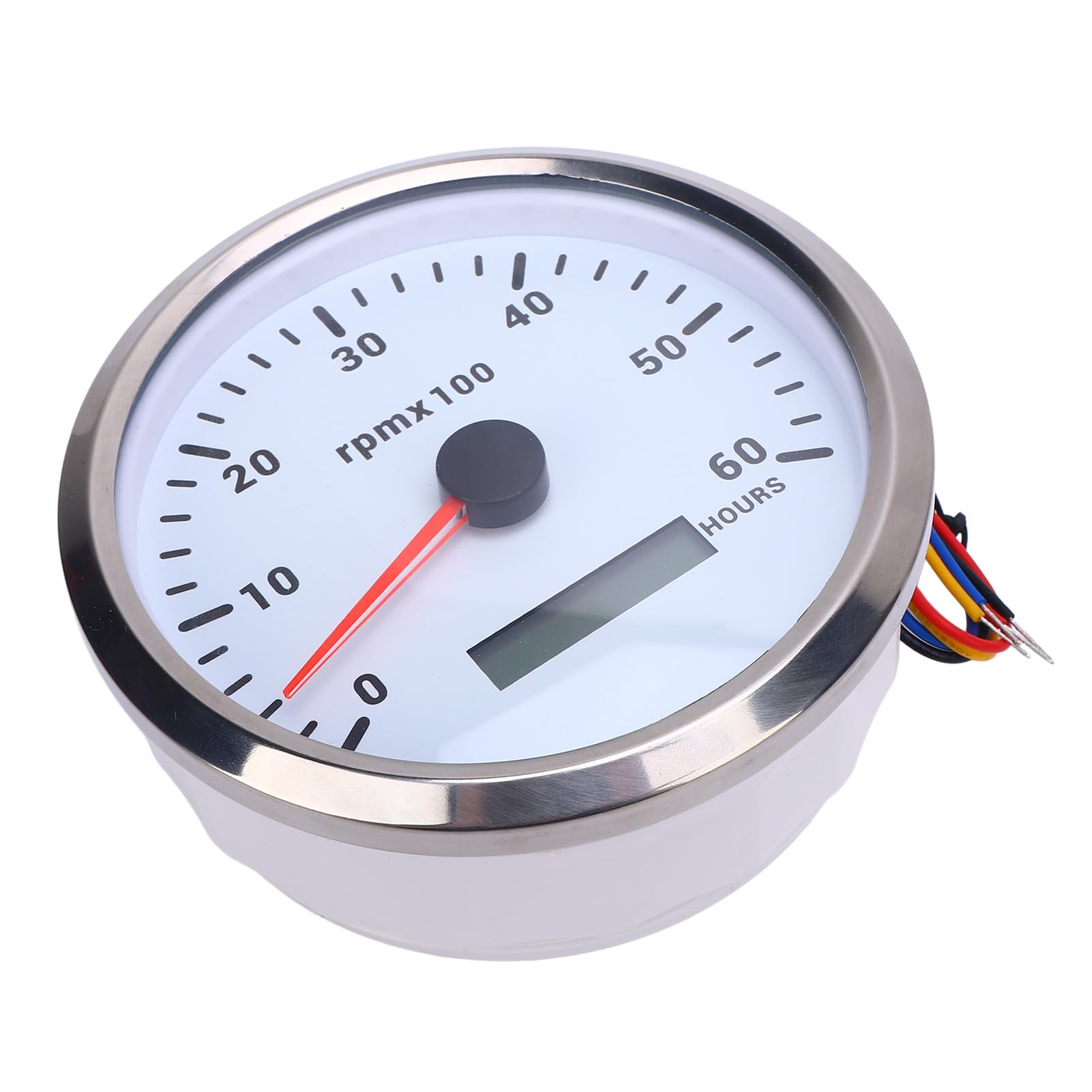 Karlak Tacómetro Universal de 110 Mm 4 3/8 Pulgadas 6000 RPM con (White