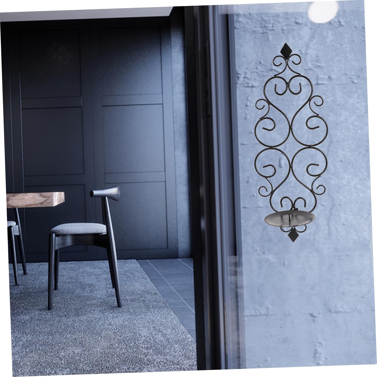 2pcs Decorative Wall Mounted Candle Holders Hollow Design Iron Sconce for Home Decor Elegant Candle Stands for Creating Warm Atmosphere