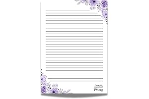 Purple Lined Stationery Writing Paper for Letters
