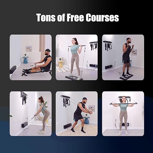 Miniatura 5 de WOLFMATE Equipo inteligente de entrenamiento de fitness, máquina de entrenamiento de fuerza, dispositivo de entrenamiento plegable inteligente,