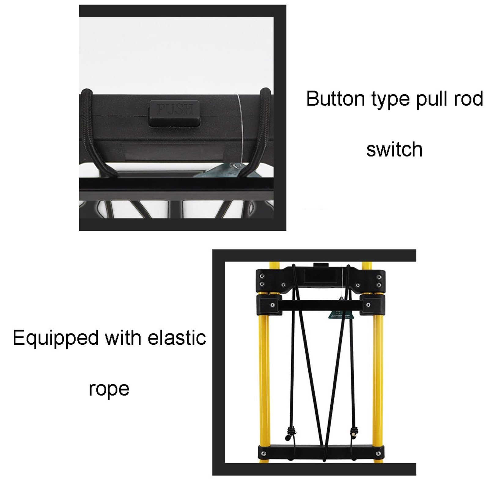 Carrello Pieghevole Carrello pieghevole domestico tirato a mano con ruote for il carrello dei bagagli al piano superiore