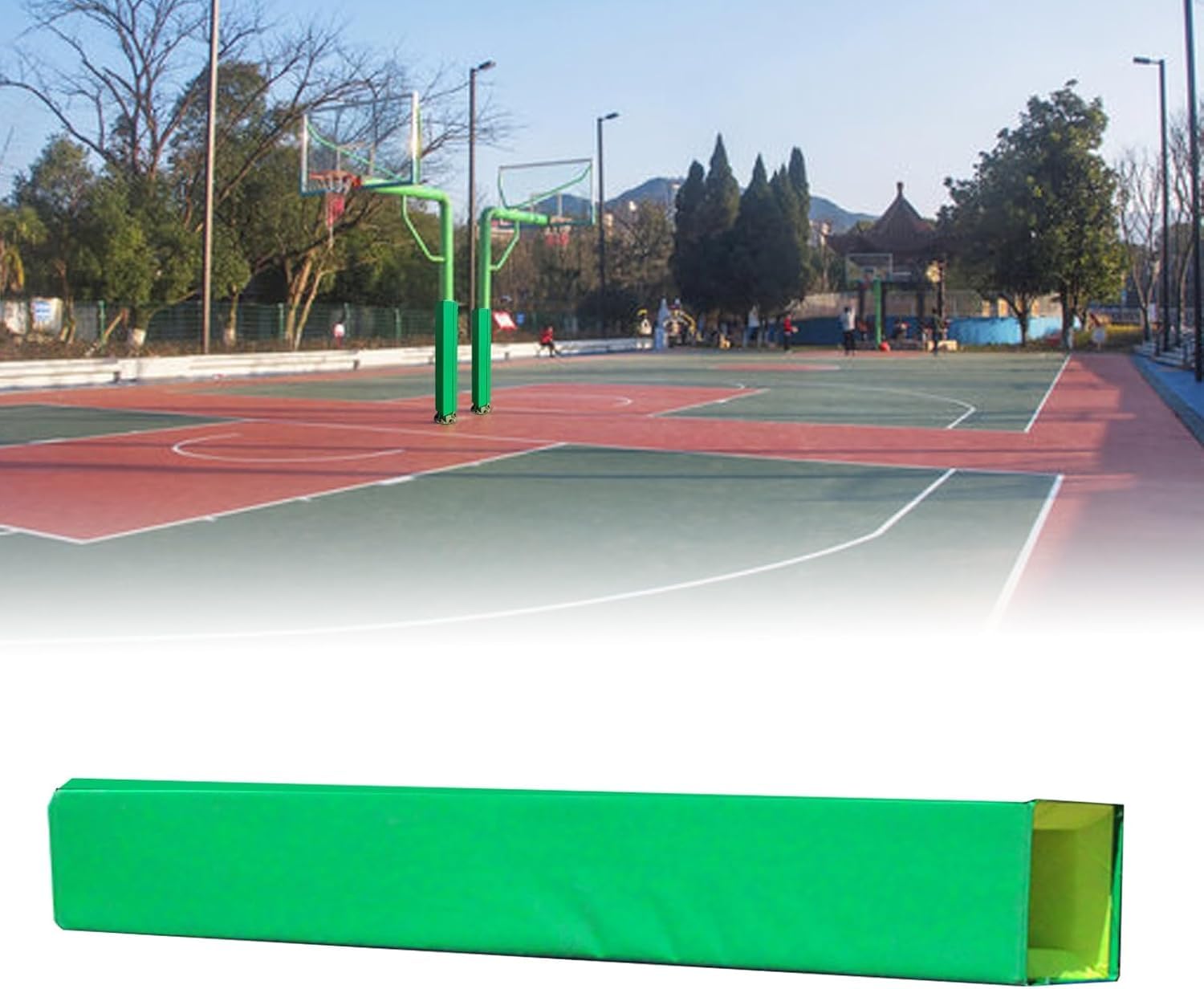 VUIKLCty Basketball Hoop Pads Square Post Covers Basement Post Pads(Green,15 * 15cm/5.9 * 5.9in)