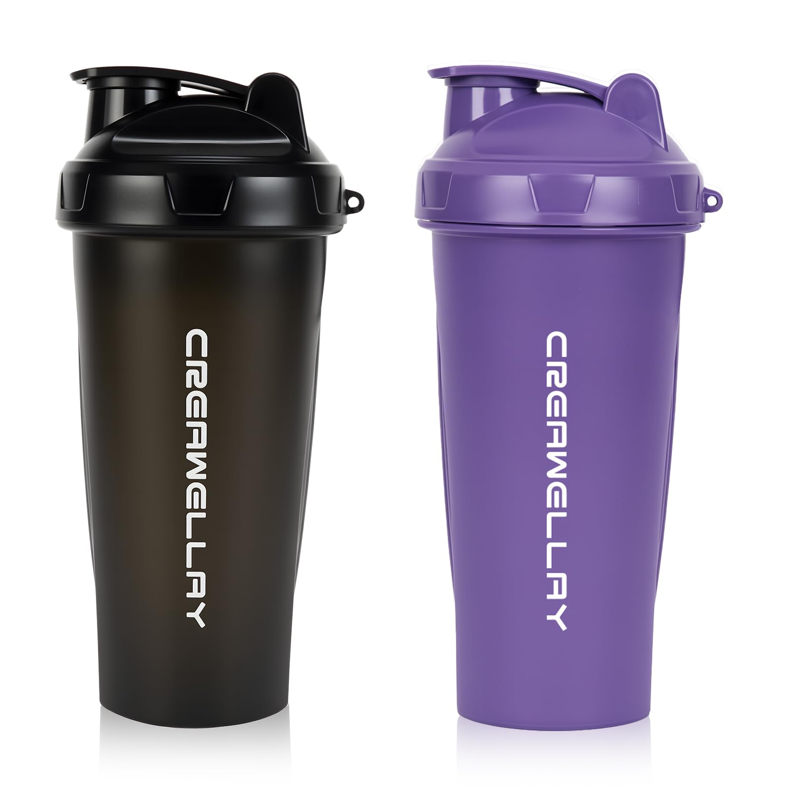 CREAWELLAY 28 oz Protein Shaker Bottle with Blending Ball, 2-Pack