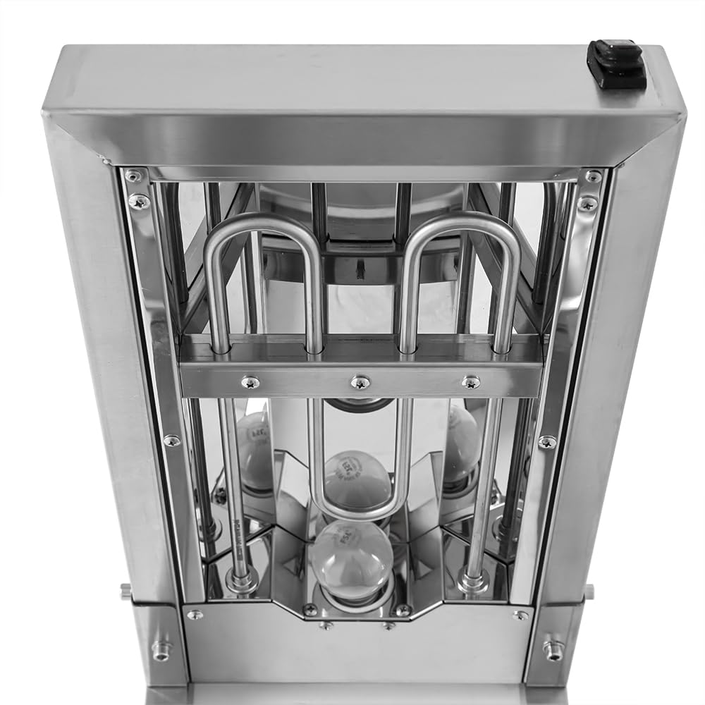 MBH - Chauffe-frites électrique 600 W inox professionnel pour hôtellerie, garde-frites industriel pour bar et restaurant.