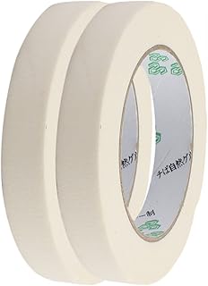 Aexit 2pcs 18mm Labels & Labeling Equipment Width Adhesive Paper Painting Writing Tape White Industrial Labeling Tape 50M Length