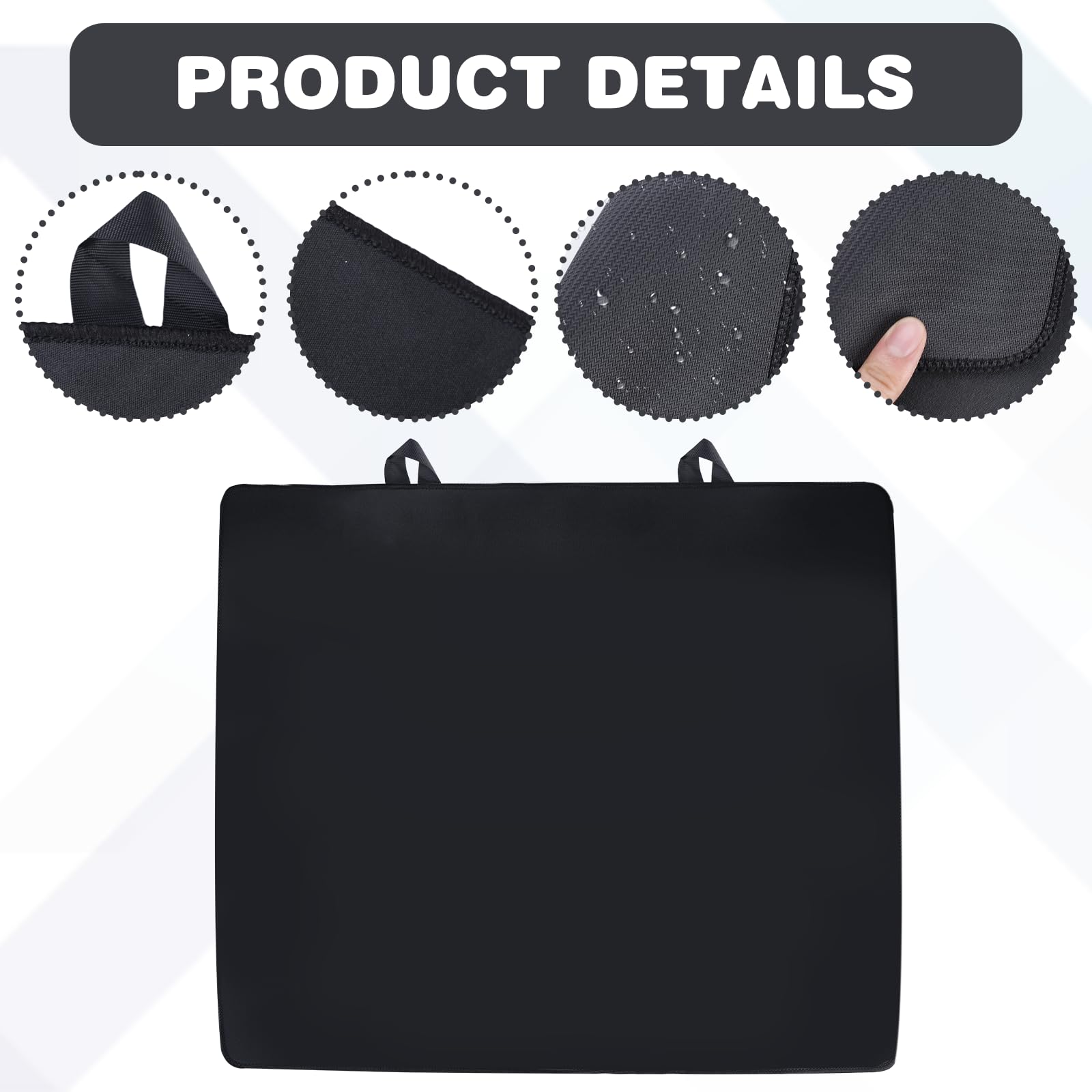 PRITOK Tapis De Protection Pour Plaque à Induction 61,5x53 Cm - Enroulable, Noir, Anti-Rayures