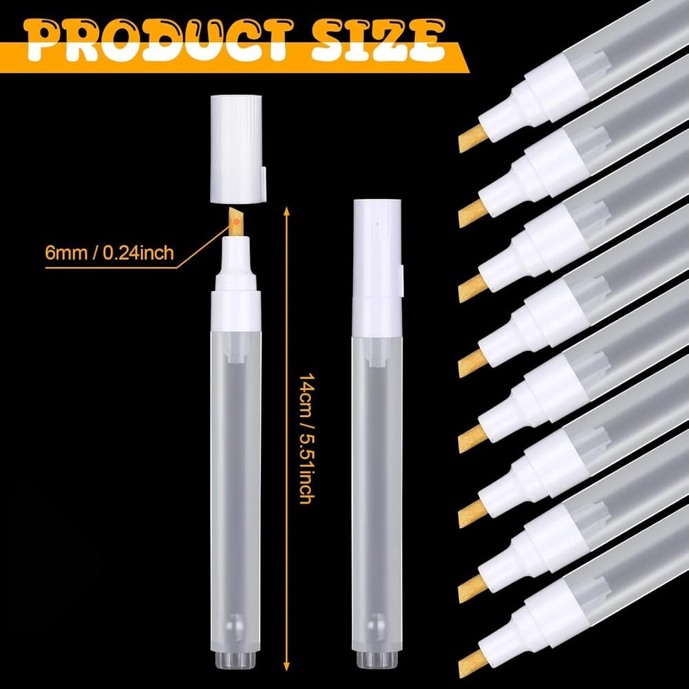 Nachfüllbare Acrylfarbenmarker 6 mm - 50 Stück Leere Malstifte mit 3 Ml Pipette für Tintenhandwerk A