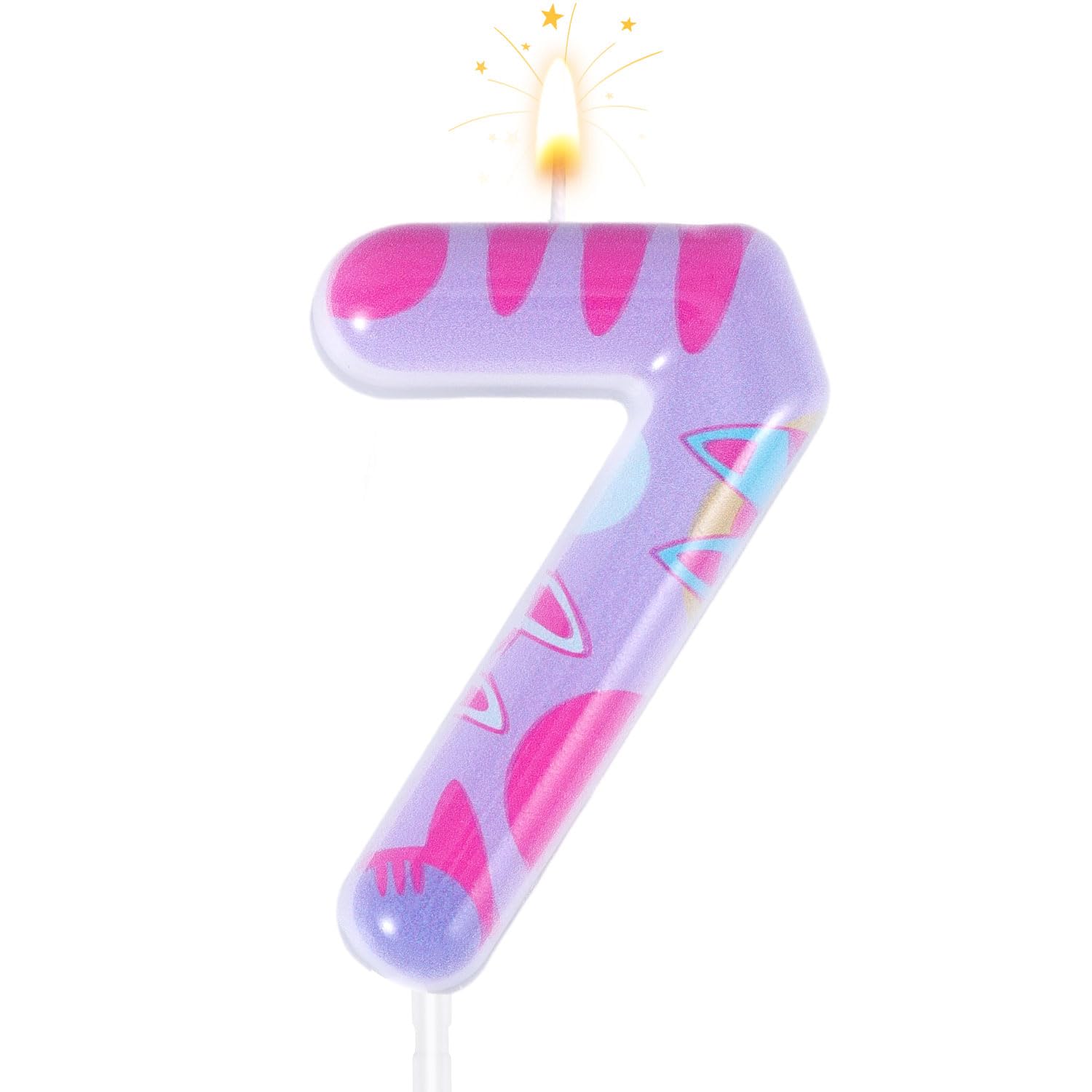 Cat Themed Birthday Number Candle, Cartoon Dollhouse Kitten Birthday Decorations Kitty Cat Numeral Cupcake Candle Cake Topper Decorations Birthday